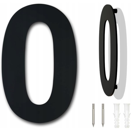 Outlet Nowoczesna cyfra numer na dom wymiary 125 x 85 mm cyfra zero
