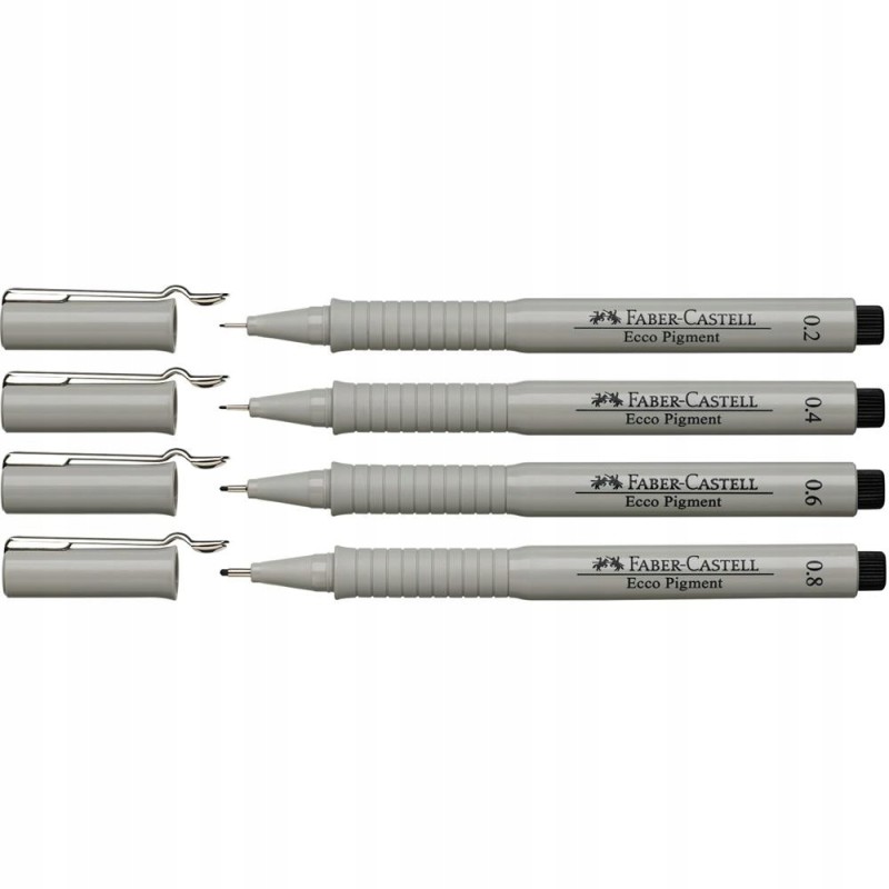 Outlet Zestaw Cienkopisów Faber-Castell Ecco Pigment 4szt różne grubości Outlet Zestaw Cienkopisów Faber-Castell Ecco Pigment 4szt różne grubości