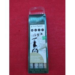Outlet Zestaw Cienkopisów Faber-Castell Ecco Pigment 4szt różne grubości