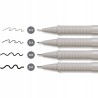 Outlet Zestaw Cienkopisów Faber-Castell Ecco Pigment 4szt różne grubości