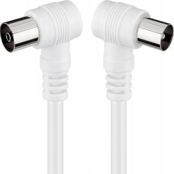Kabel telewizyjny 1,5 metra Full HD kabel koncentryczny kąt 90 stopni