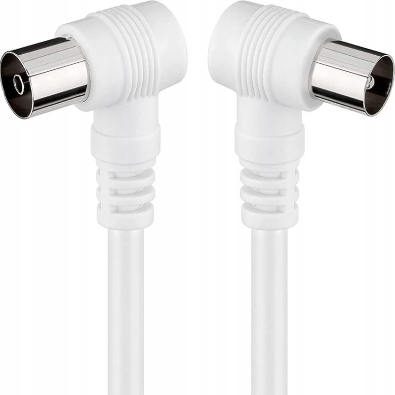 Kabel telewizyjny 1,5 metra Full HD kabel koncentryczny kąt 90 stopni