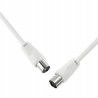 Outlet Kabel antenowy PremiumCord ktmf01 1 m biały 75 ohmów M / F COAXIAL