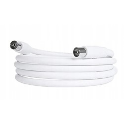 Outlet Kabel antenowy PremiumCord ktmf01 1 m biały 75 ohmów M / F COAXIAL