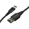 Outlet MagiX USB A - USB C do ładowania, transfer danych czarny 120cm solid