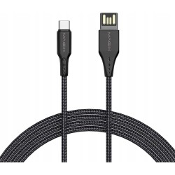 Outlet MagiX USB A - USB C do ładowania, transfer danych czarny 120cm solid
