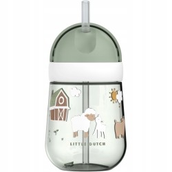 Outlet Kubek dla dziecka Mepal Little dutch zielony wzorki rurka OPIS 300ml