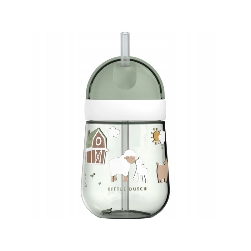 Outlet Kubek dla dziecka Mepal Little dutch zielony wzorki rurka OPIS 300ml