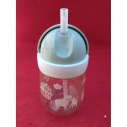 Outlet Kubek dla dziecka Mepal Little dutch zielony wzorki rurka OPIS 300ml