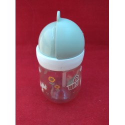 Outlet Kubek dla dziecka Mepal Little dutch zielony wzorki rurka OPIS 300ml