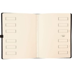 Outlet Saro Teczka organizacyjna czarna plastikowa z gumką elegancka 12 poz