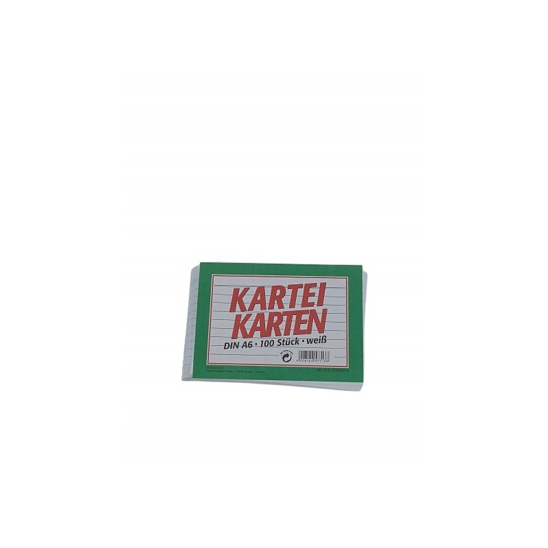Outlet Kartei Karten białe 100 sztuk DIN format A6 w linie 100420214 Art Outlet Kartei Karten białe 100 sztuk DIN format A6 w linie 100420214 Art
