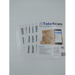 Outlet Inteligentne etykiety QRcode ToteScan 45 sztuk 6,3 x 7,5 cm organize