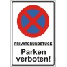 Outlet Znak prywatny parking język niemiecki zakaz parkowania 44 x 30 cm