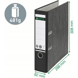 Outlet Leitz Segregator Czarny A4 2pierścienie dźwignia popielaty format A4