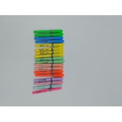 Outlet Zakreślacz 18 sztuki OPIS BiC różne kolory 3.4 mm / 1.6 mm do szkoły