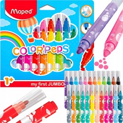 Outlet Pisaki Jumbo Maped Colorpeps 24 , dla maluchów 1+ w etui kartonowym