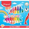 Outlet Pisaki Jumbo Maped Colorpeps 24 , dla maluchów 1+ w etui kartonowym
