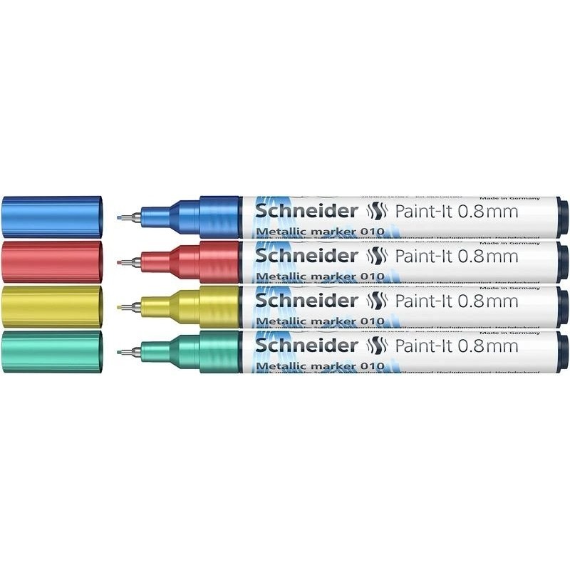 Marker permanentny metaliczny Schneider 4 szt. Marker permanentny metaliczny Schneider 4 szt.