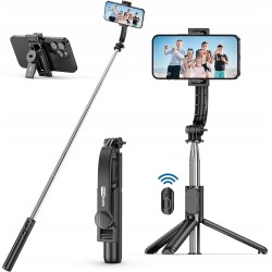 USZKODZONY Uchwyt selfie stick SELFIESHOW czarny kompaktowa konstrukcja