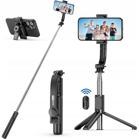 USZKODZONY Uchwyt selfie stick SELFIESHOW czarny kompaktowa konstrukcja