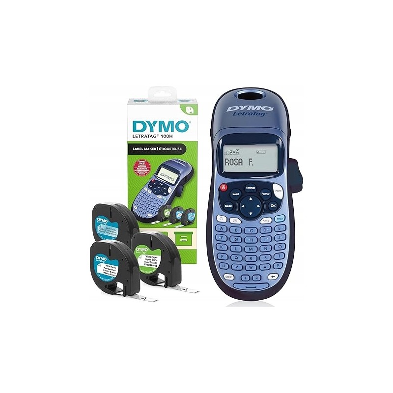Outlet DRUKARKA ETYKIET DYMO LETRATAG LT-100H granatowy z klawiaturą OPIS