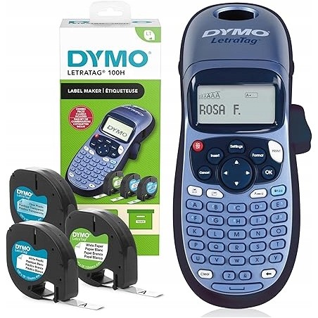 Outlet DRUKARKA ETYKIET DYMO LETRATAG LT-100H granatowy z klawiaturą OPIS
