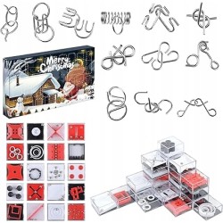 Outlet Kalendarz adwentowy Wesołych świąt LEBKFT puzzle i zagadki na święta