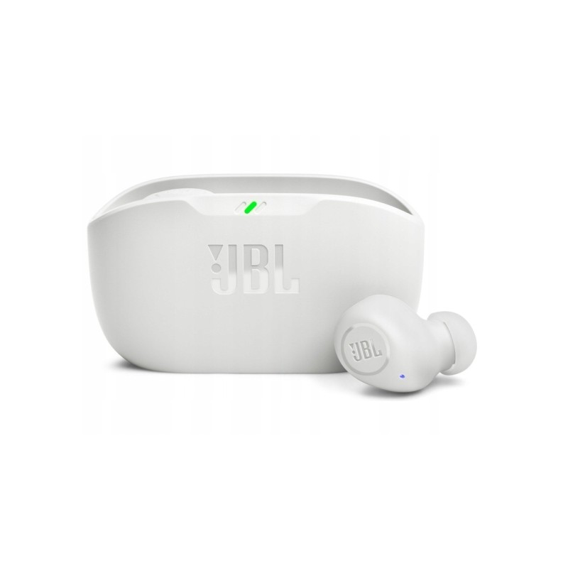Outlet Słuchawki bezprzewodowe douszne JBL Wave Buds białe Bluetooth sport