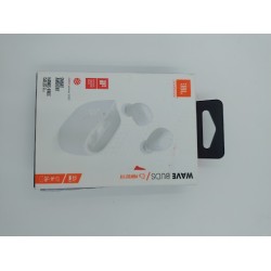 Outlet Słuchawki bezprzewodowe douszne JBL Wave Buds białe Bluetooth sport