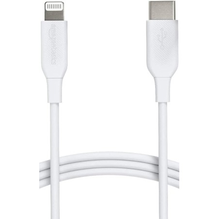 Outlet Kabel Amazon Basic USB typ C - Apple Lightning 1,8 m biały ładowanie
