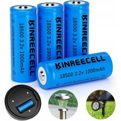Outlet KINREECELL LiFePO4 18500 akumulatory 1000 mAh Litowo-fosforanowa