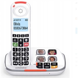 Outlet Telefon bezprzewodowy Swissvoice 2355 biały zestaw ze stacyjką menu