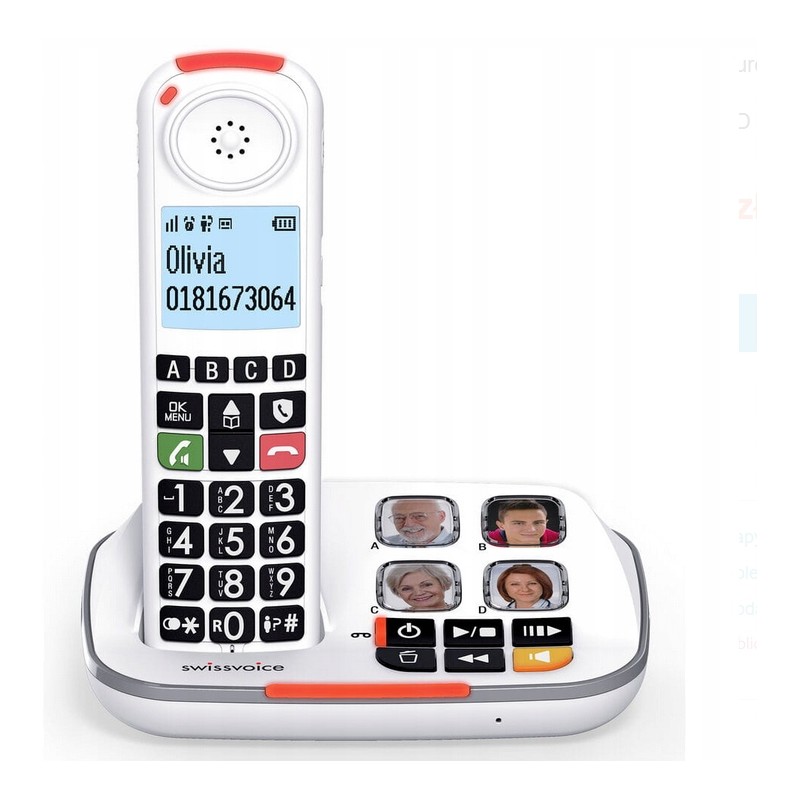 Outlet Telefon bezprzewodowy Swissvoice 2355 biały zestaw ze stacyjką menu