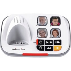 Outlet Telefon bezprzewodowy Swissvoice 2355 biały zestaw ze stacyjką menu