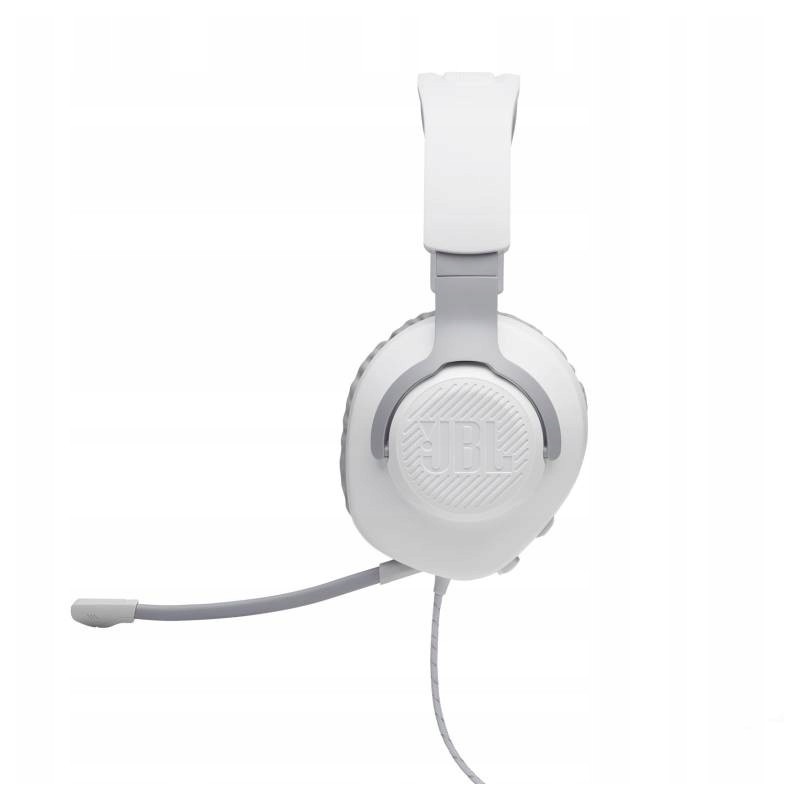 Outlet Słuchawki wokółuszne JBL Quantum 100 białe z doczepianym mikrofonem
