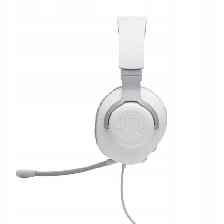 Outlet Słuchawki wokółuszne JBL Quantum 100 białe z doczepianym mikrofonem