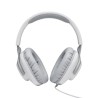 Outlet Słuchawki wokółuszne JBL Quantum 100 białe z doczepianym mikrofonem