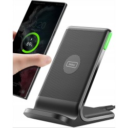 Outlet Stacja ładująca indukcyjnie na USB C INIU czarna ze stojakiem styl