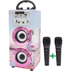 Outlet DYNASONIC Głośnik z mikrofonem do karaoke Bluetooth AUX 02517 anime