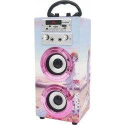 Outlet DYNASONIC Głośnik z mikrofonem do karaoke Bluetooth AUX 02517 anime