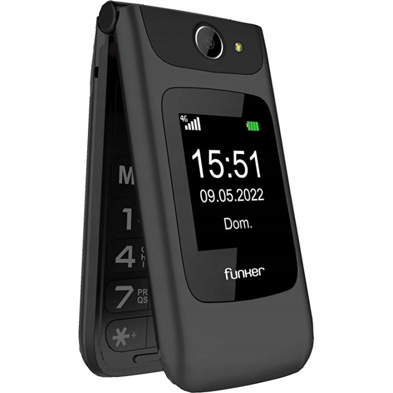 USZKODZONY FUNKER C200 COMFORT 4G TELEFON Z KLAPKĄ ekran 2,4 cali 1000 mAh