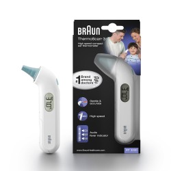 Termometr elektroniczny Braun ThermoScan3 IRT3030 biały wyświetlacz LCD