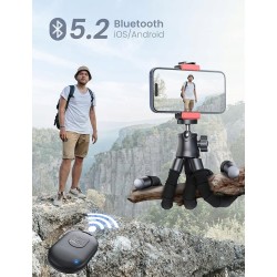 Outlet Tripod statyw do telefonu z uchwytem czarny z pilotem na Bluetooth