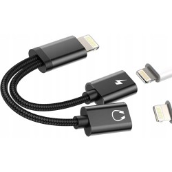 Uszkodzony Adapter 1 do 2 słuchawki i ładowanie do MacBook srebrny Apple