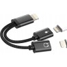 Uszkodzony Adapter 1 do 2 słuchawki i ładowanie do MacBook srebrny Apple