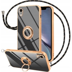 Outlet Vauki Etui do iPhone XR z paskiem na szyje uchwyt pierścieniowy