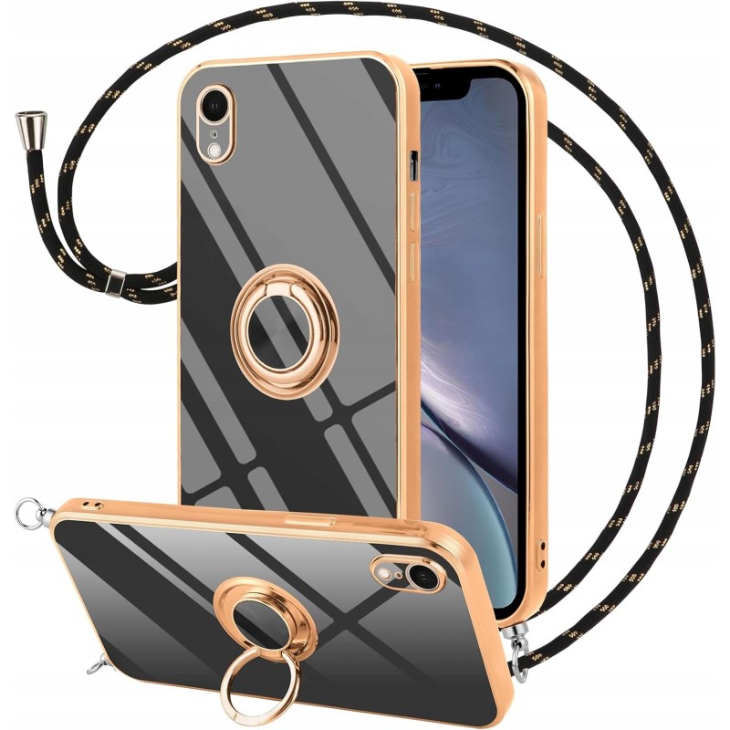 Outlet Vauki Etui do iPhone XR z paskiem na szyje uchwyt pierścieniowy Outlet Vauki Etui do iPhone XR z paskiem na szyje uchwyt pierścieniowy