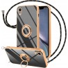 Outlet Vauki Etui do iPhone XR z paskiem na szyje uchwyt pierścieniowy