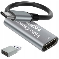 Outlet Zestaw do PRZECHWYTYWANIA WIDEO 4K GDMI DO 1080P USB C OPIS srebrny